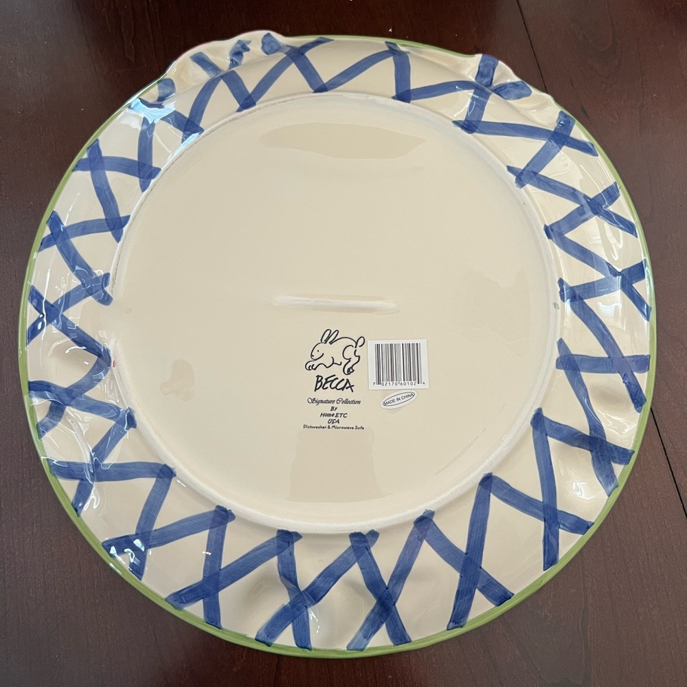 Crab and Lemon Dip Bowl Platter by: Home Etc BECCA Signature Collection 14” - Picture 4 of 7